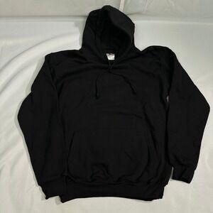 Bayside USA Black Pullover Hoodie Med Teamsters Union Made 80/20 Heavyweight NEW